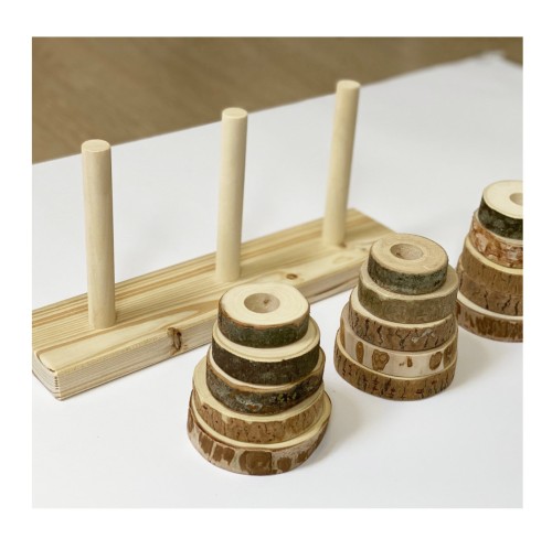 Triple wooden stacker